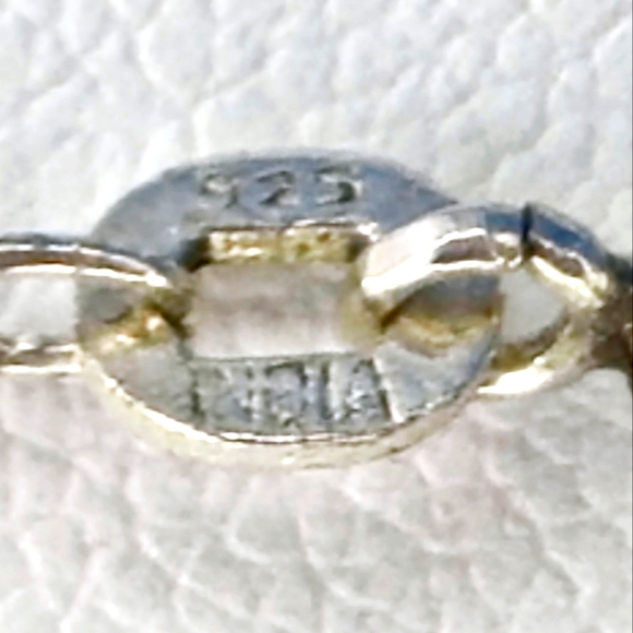 925 Sterling Silver Red Black Crystal CZ Ladybug Pendant 2mm 925 Rolo Chain - Picture 5 of 6